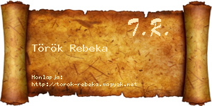 Török Rebeka névjegykártya