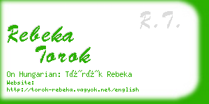 rebeka torok business card